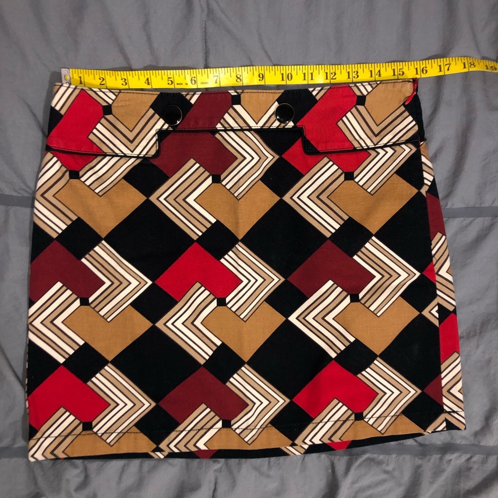 Loft Ann Taylor Funky Vintage Look Skirt 8 Petite EUC - Picture 4 of 8